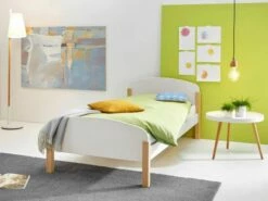 Astral Single Bed In White And Oak