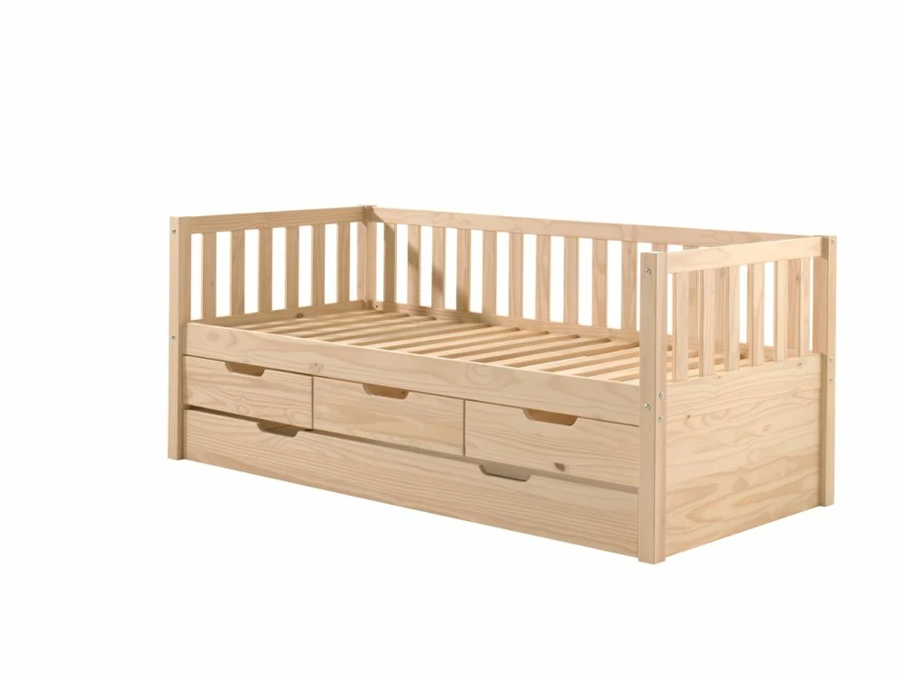 Vipack Fritz Captains Bed In Milky Pine With Underbed Trundle Drawer 5 Vipack Fritz Captains Bed In Milky Pine With Underbed Trundle Drawer - Image 3
