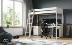 Astral Solid Wood Gaming High Sleeper Bed & Desk In White 13 Astral Solid Wood Gaming High Sleeper Bed & Desk In White -bedding sale gaming highsleeper bed tz3 1