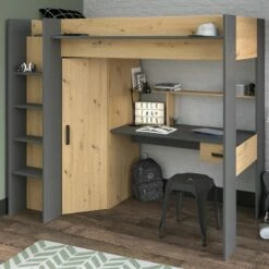 bedding sale 31 Parisot Grayson High Sleeper Bed With Wardrobe & Desk