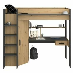 Parisot Grayson High Sleeper Bed With Wardrobe & Desk -bedding sale grayson 2380 lsur style f grande