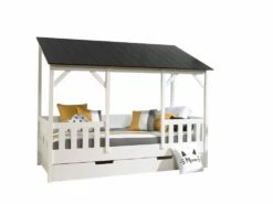 Vipack Kids House Bed With Black Roof -bedding sale hbco0318 01