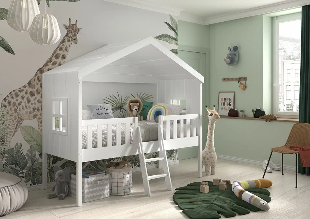 Vipack Kids House Bed In White 3 Vipack Kids House Bed In White