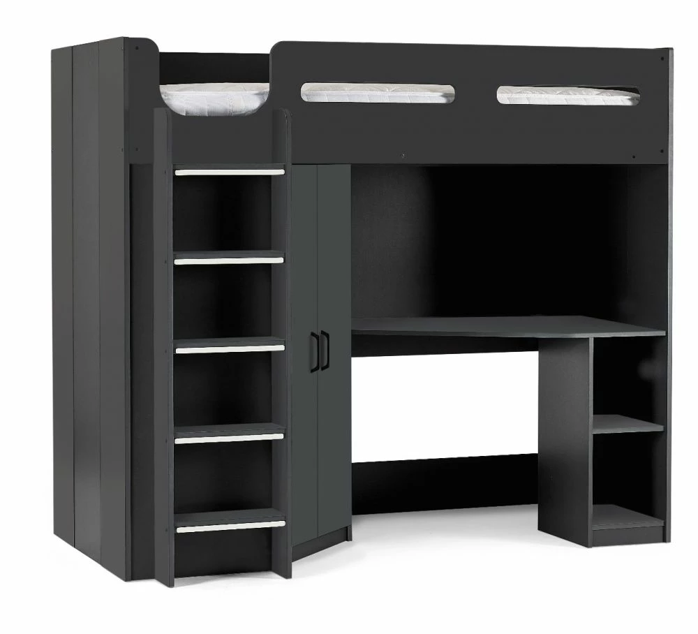 Julian Bowen Hercules High Sleeper Bed In Anthracite 4 Julian Bowen Hercules High Sleeper Bed In Anthracite - Image 2