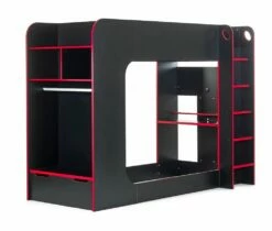 Julian Bowen Impact Gaming Bunk Bed In Black & Red -bedding sale imp001 impact gaming bunk black red cutout 1