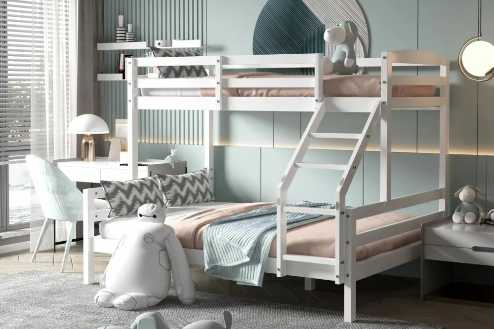 Jackson Triple Bunk Bed In White 3 Jackson Triple Bunk Bed In White