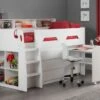 Julian Bowen Jupiter Mid Sleeper Cabin Bed In White 1 Julian Bowen Jupiter Mid Sleeper Cabin Bed In White -bedding sale jup101