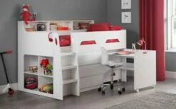 Julian Bowen Jupiter Mid Sleeper Cabin Bed In White