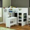 Flair Wizard High Sleeper Storage Station In Solid White -bedding sale kids wizard workstation high sleeper
