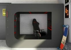 Trasman Pod Solo Gaming High Sleeper Bed + FREE Wireless Charger -bedding sale loft pod single image 4