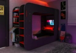 Trasman Pod Solo 2 Gaming High Sleeper Bed With Grey Futon + FREE Wireless Charger 17 Trasman Pod Solo 2 Gaming High Sleeper Bed With Grey Futon + FREE Wireless Charger -bedding sale loft pod solo 2 18