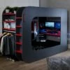 Kids Avenue Trasman POD 1 Gaming High Sleeper Bed + FREE Wireless Charger -bedding sale loftpod1 gaming beda 1200 resixed