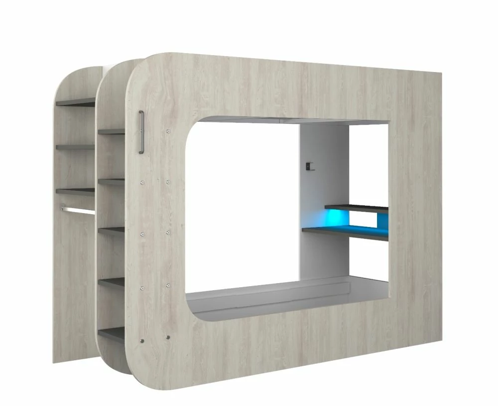 Trasman Pod Solo 4 Gaming High Sleeper Bed With Grey Futon + FREE Wireless Charger 9 Trasman Pod Solo 4 Gaming High Sleeper Bed With Grey Futon + FREE Wireless Charger - Image 7