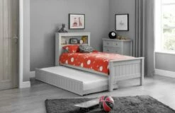Julian Bowen Maine Bookcase Bed In Dove Grey
