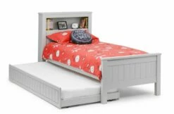 Julian Bowen Maine Bookcase Bed In Dove Grey -bedding sale mai013 maine 2
