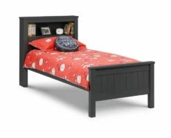 Julian Bowen Maine Bookcase Bed In Anthracite -bedding sale maine bookcase bed anthracite dressed