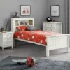Julian Bowen Maine Bookcase Bed In Surf White