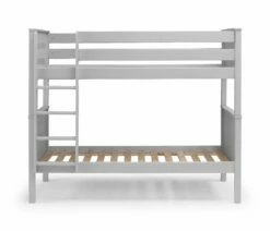 Julian Bowen Maine Bunk Bed In Dove Grey -bedding sale maine bunk bed dove grey ladder left 1
