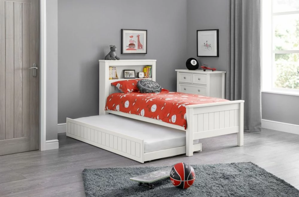 Julian Bowen Maine Bookcase Bed And Underbed Drawer In Surf White 3 Julian Bowen Maine Bookcase Bed And Underbed Drawer In Surf White