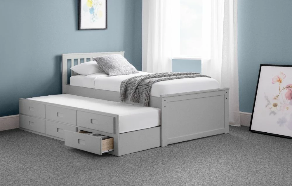 Julian Bowen Maisie Grey Captains Storage Bed With Underbed And Drawers 3 Julian Bowen Maisie Grey Captains Storage Bed With Underbed And Drawers