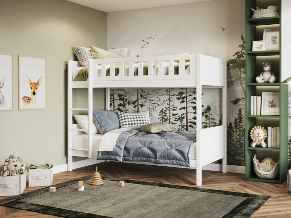 Maya Bunk Bed In White With Optional Trundle 3 Maya Bunk Bed In White With Optional Trundle