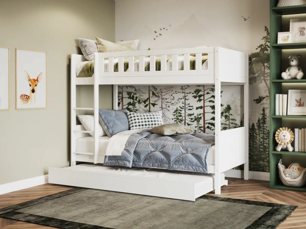 Maya Bunk Bed In White With Optional Trundle 4 Maya Bunk Bed In White With Optional Trundle - Image 2