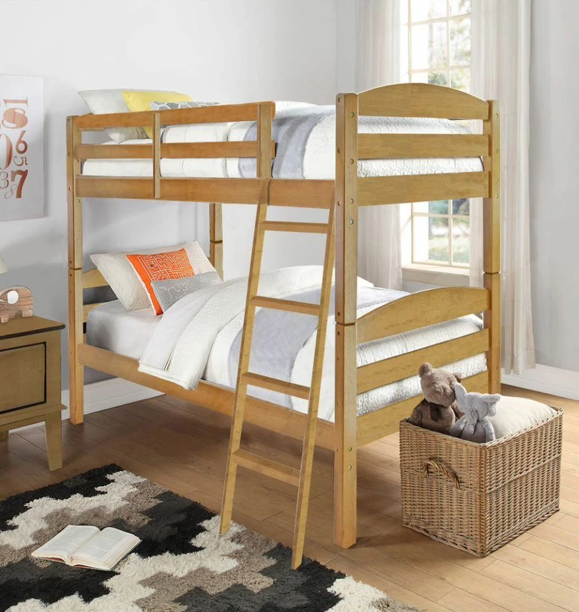 Moderna Single Bunk Bed In Antique Pine 3 Moderna Single Bunk Bed In Antique Pine