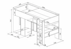 Kids Avenue Trasman Mont Blanc High Sleeper -bedding sale montblancf