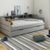 Layla Day Bed With Trundle In Grey -bedding sale nenztg