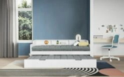 Isaac Day Bed With Trundle In White 8 Isaac Day Bed With Trundle In White -bedding sale nenztw 1