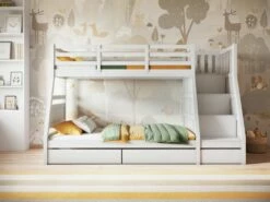 Neutron Triple Bunk Bed In White 9 Neutron Triple Bunk Bed In White -bedding sale neutron 1