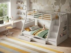 Neutron Triple Bunk Bed In White 8 Neutron Triple Bunk Bed In White -bedding sale neutron 2