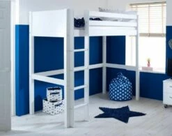 Thuka Nordic High Sleeper Bed 1 In White -bedding sale nordichigh1fltwhite