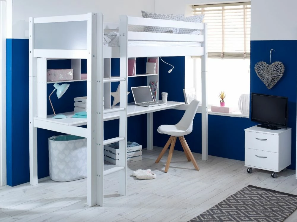 Thuka Nordic High Sleeper Bed 2 In White With Desk And Shelving 4 Thuka Nordic High Sleeper Bed 2 In White With Desk And Shelving - Image 2