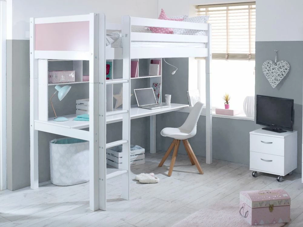 Thuka Nordic High Sleeper Bed 2 In White With Desk And Shelving 5 Thuka Nordic High Sleeper Bed 2 In White With Desk And Shelving - Image 3