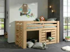 Vipack Oliver Kids Mid Sleeper Bed In Oak