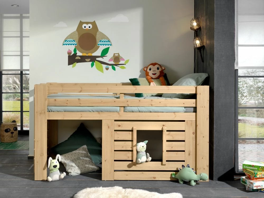 Vipack Oliver Kids Mid Sleeper Bed In Oak 5 Vipack Oliver Kids Mid Sleeper Bed In Oak - Image 3