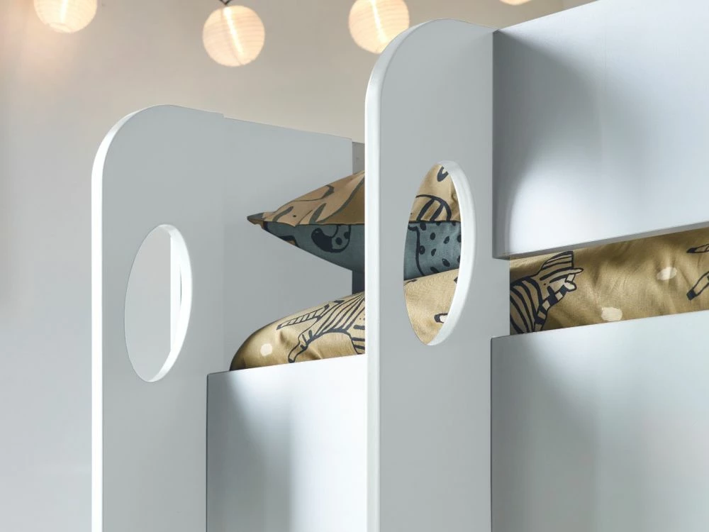 Oliver White Wooden Storage Bunk Bed With Storage Drawer 6 Oliver White Wooden Storage Bunk Bed With Storage Drawer - Image 4