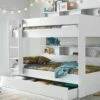 Oliver White Wooden Storage Bunk Bed With Storage Drawer -bedding sale oliver landscape 5 1
