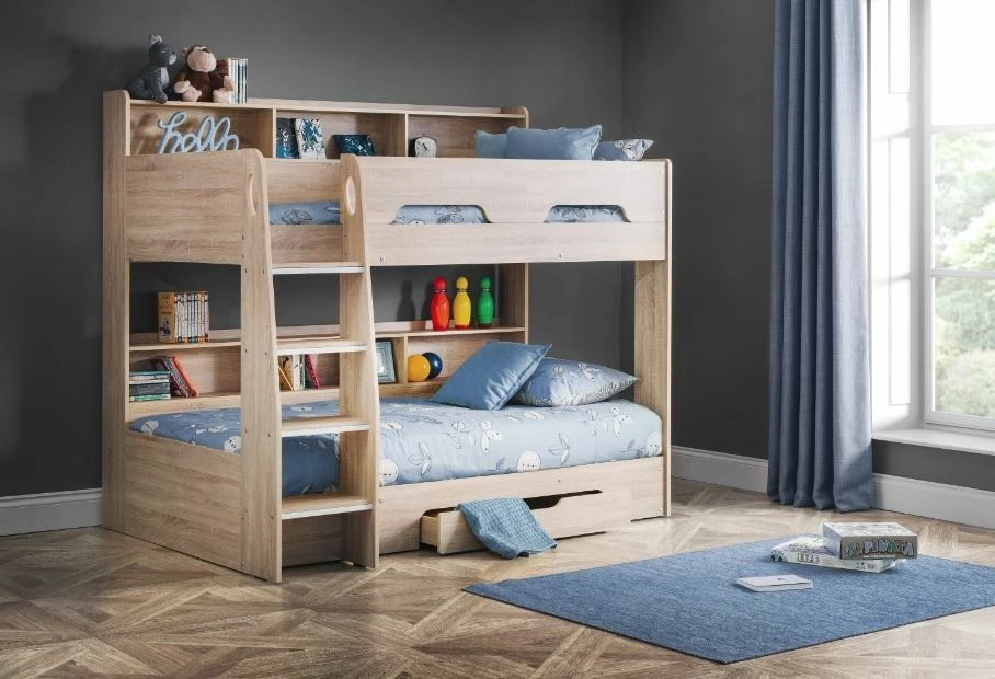 Julian Bowen Orion Sonoma Oak Bunk Bed + 2 X Premier Mattresses 3 Julian Bowen Orion Sonoma Oak Bunk Bed + 2 X Premier Mattresses