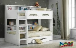 Julian Bowen Orion White Bunk Bed & Storage Drawer And Shelves