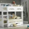 Julian Bowen Orion White Bunk Bed + 2 X Signature Quilted Mattresses -bedding sale ori002 1 1