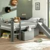Vipack Pino Low Mid Sleeper Bed In Grey With Slide 1 Vipack Pino Low Mid Sleeper Bed In Grey With Slide -bedding sale pild9017 04 2