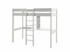 Vipack Pino Kids High Sleeper Bed In White With Sofa Bed -bedding sale piolzb14 04