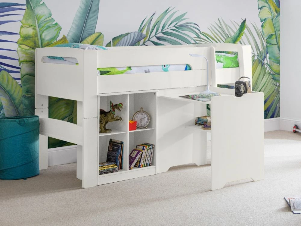 Julian Bowen Pluto Mid Sleeper Bed In Surf White 10 Julian Bowen Pluto Mid Sleeper Bed In Surf White - Image 8