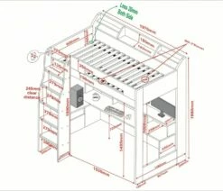 Rocker Gaming High Sleeper Bed In Anthracite With Desk & Storage 17 Rocker Gaming High Sleeper Bed In Anthracite With Desk & Storage -bedding sale rockerhighsleeper4