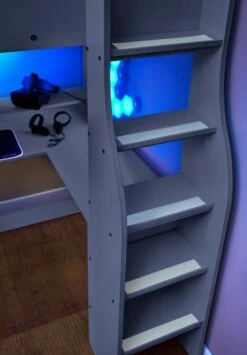 Rocker Gaming High Sleeper Bed In Anthracite With Desk & Storage 16 Rocker Gaming High Sleeper Bed In Anthracite With Desk & Storage -bedding sale rockerhighsleeper5