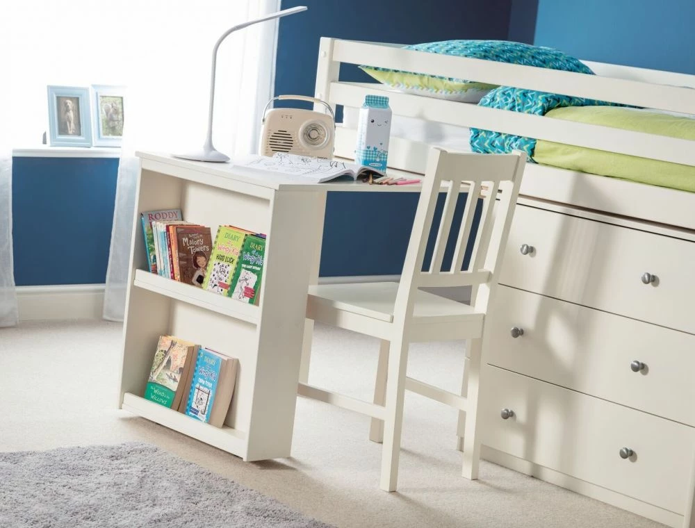 Julian Bowen Roxy Mid Sleeper Cabin Bed In Stone White 4 Julian Bowen Roxy Mid Sleeper Cabin Bed In Stone White - Image 2