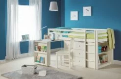 Julian Bowen Roxy Mid Sleeper Cabin Bed In Stone White