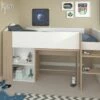 Parisot Shelter Mid Sleeper Bed In White And Oak -bedding sale shelter 2400 comb 0001 new